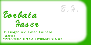 borbala haser business card